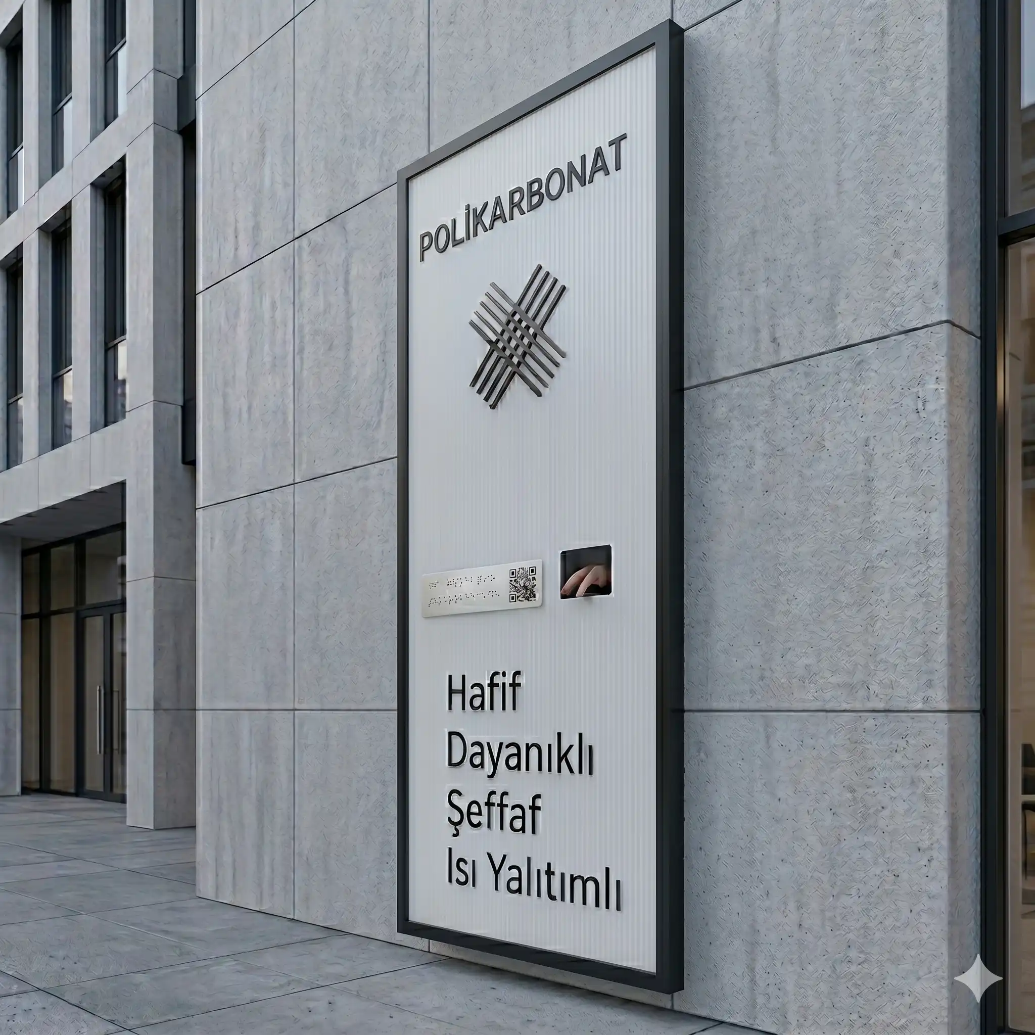 Polikarbon Zemin Işıksız Tabela - Görsel 3