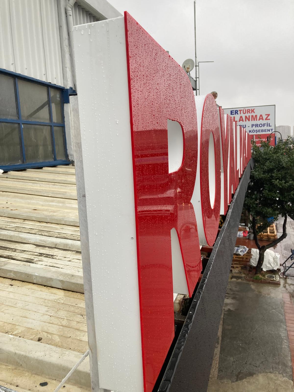 Işıklı Alüminyum Ters Tava Kutu Harf Tabela - Görsel 3