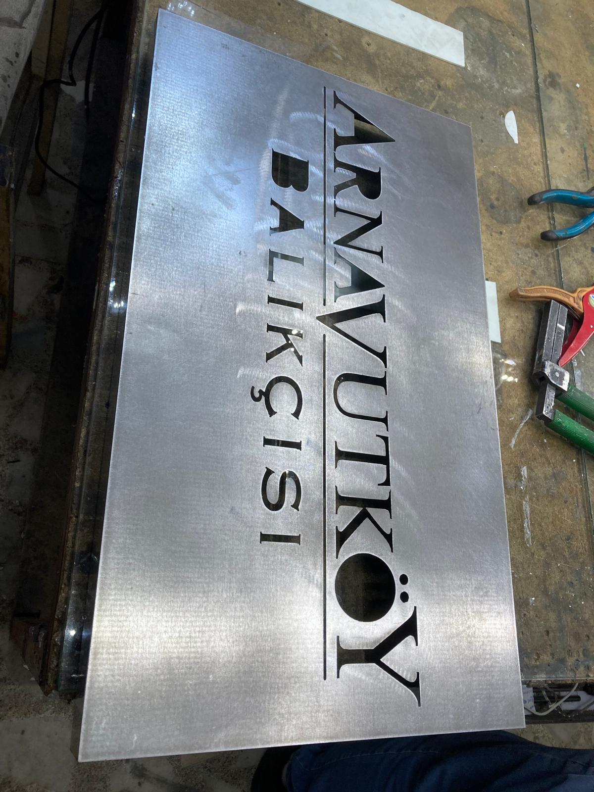 CNC Oyma Işıklı Metal Tabela - Görsel 4